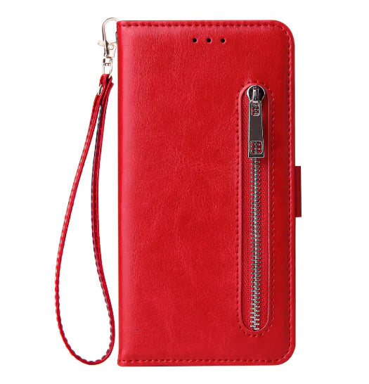 Multi-Function Zipper Wallet Case for iPhone Models