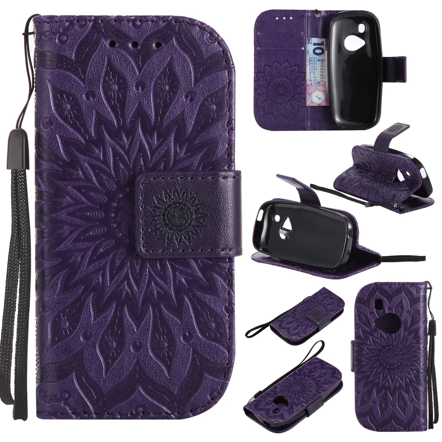 Nokia 3310 Sunflower Pattern Wallet Phone Case