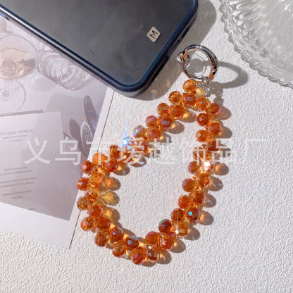 Creative Crystal Phone Chain with Elegant Beads and Design