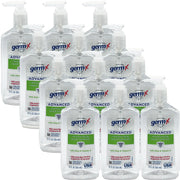 Germ-X Hand Sanitizer Advanced Moisturizing with Aloe and Vitamin E Dye Free Hand Sanitizer Gel with Pump Hand Sanitizers for School Classroom Office Home 12 Ounces (Pack of 12)