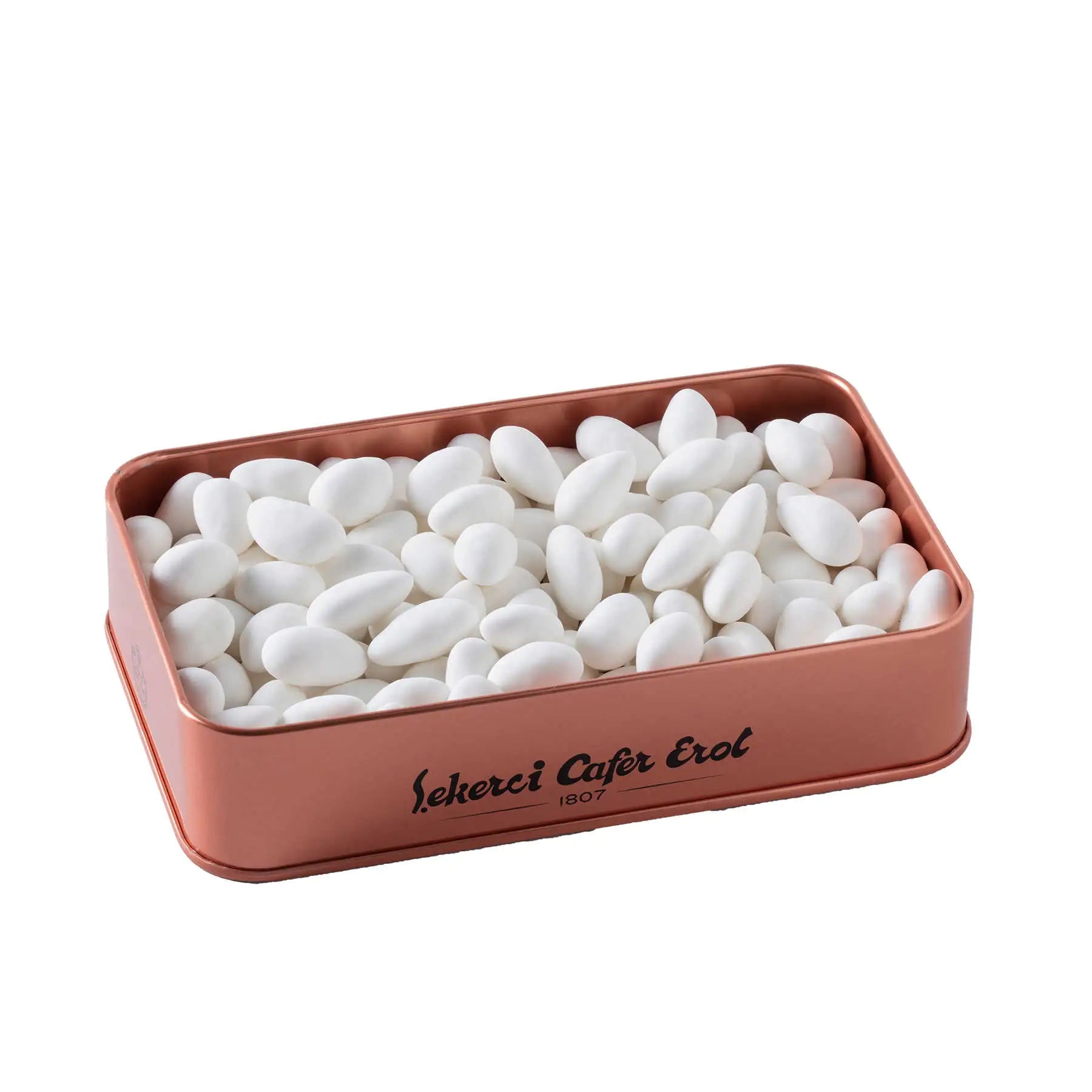 Şekerci Cafer Erol Almond Candy - Bronze Tin Box - 300 g.