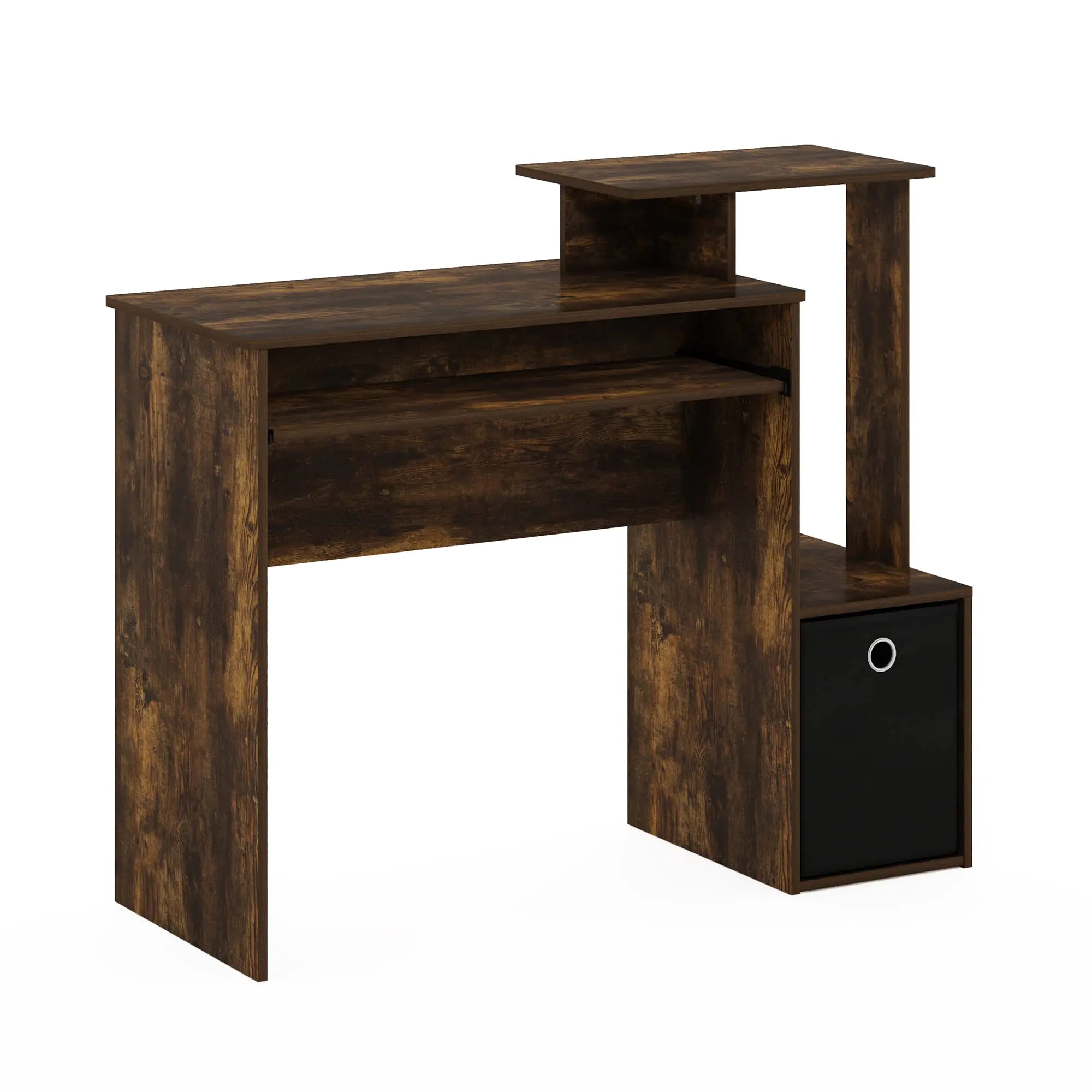 Furinno Econ Computer Writing Desk Amber Pine/Black