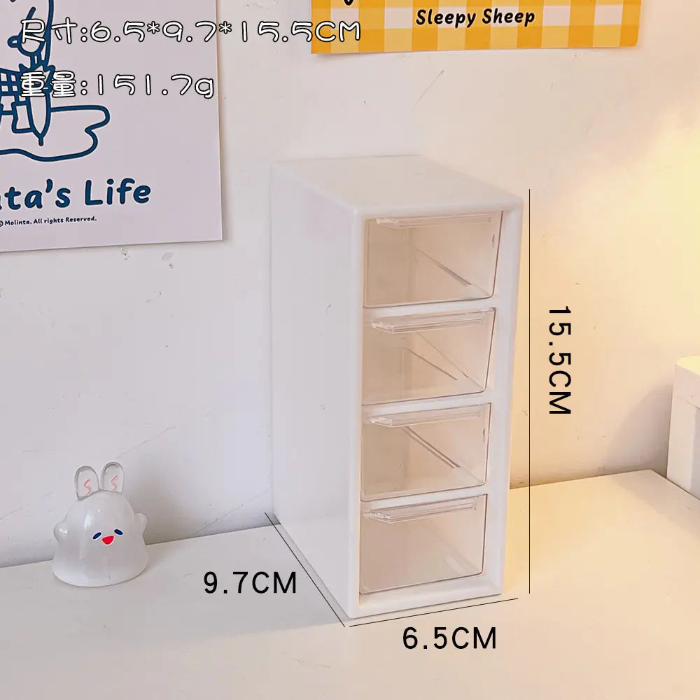 Korean Cute Desktop Storage Organizer with Four Slots