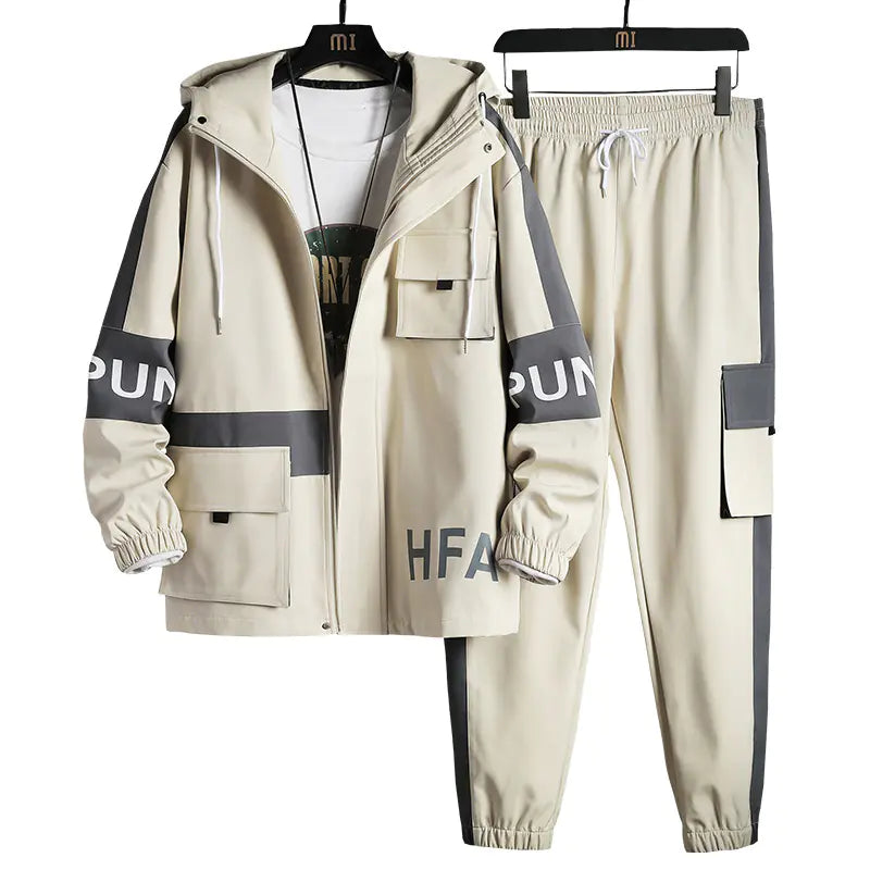 Men's Casual Sports Jacket Set - Spring/Fall Style
