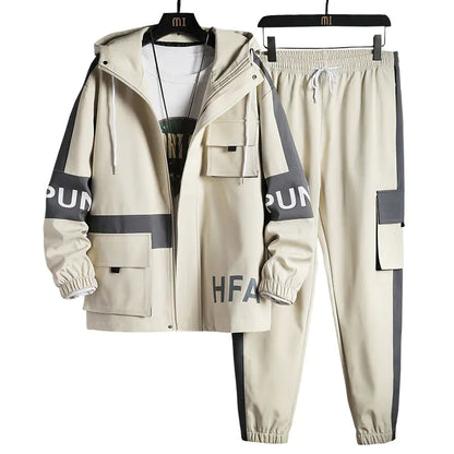 Men's Casual Sports Jacket Set - Spring/Fall Style