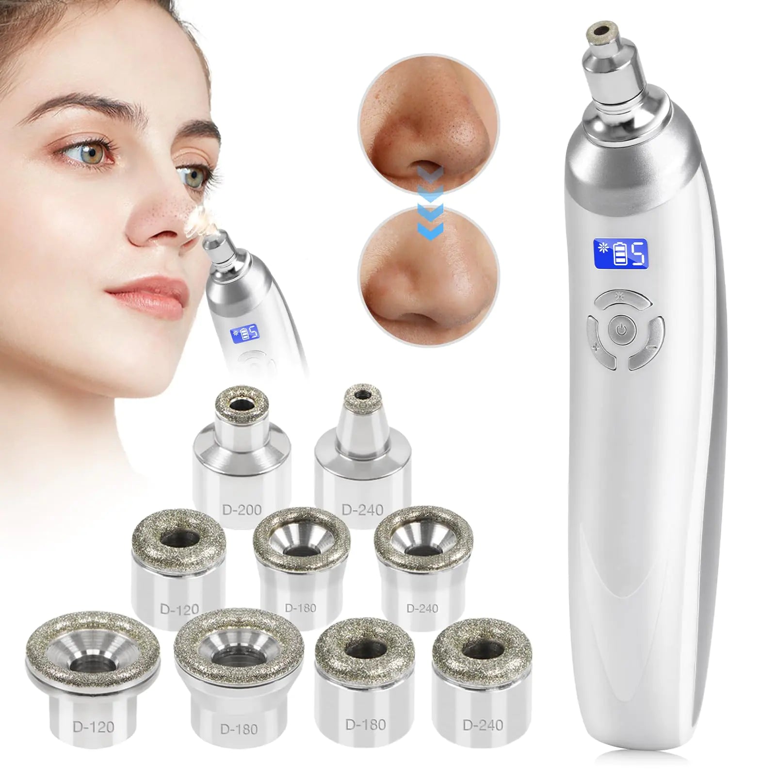 Upgraded Diamond Micro-Dermabrasion Facial Machine Professional Facial Deep Cleasing Tool Home Use Facial Skin Care Equipment.