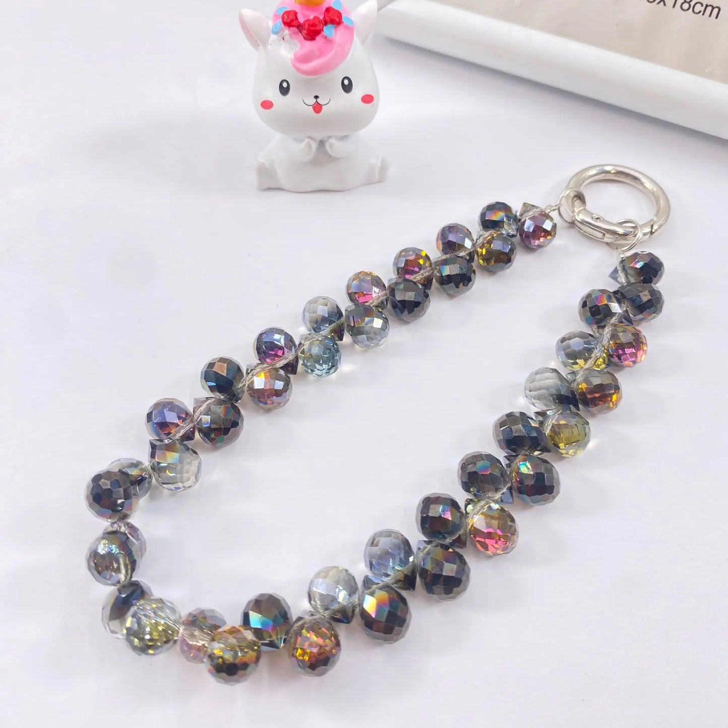 Creative Crystal Phone Chain with Elegant Beads and Design