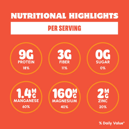 Unsalted snack product from happinessfoods.com, showing a close-up of the plain, unsalted snack package with a simple design.