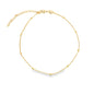 MIA Jewelry box chain anklet with round ball charms, featuring a delicate silver design on a slim anklet chain.
