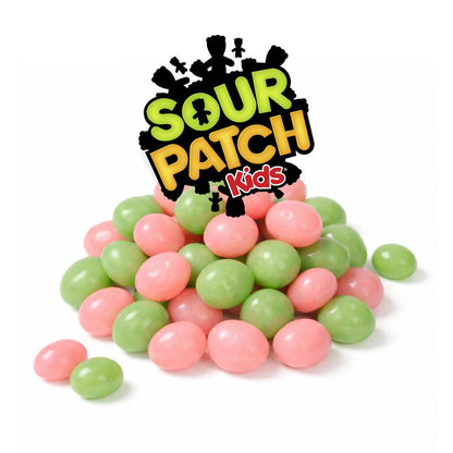 Candy In Bulk Sour Patch Kids Watermelon Jelly Beans, soft and chewy watermelon-flavored candy in a bulk value bag.