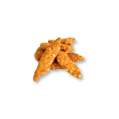 Crunchy sesame sticks made with oat bran from Candy In Bulk, shown in a large snack bag for bulk purchase.