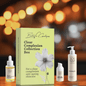 BelleVie Cosmétiques Clear Complexion Collection box featuring skincare products for clear skin and anti-aging routine.