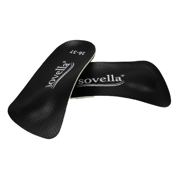 Lucky Feet Shoes Sovella S2500 3/4 Dress Orthotics with Met support, showing the orthotic insert designed for comfort and arch support.