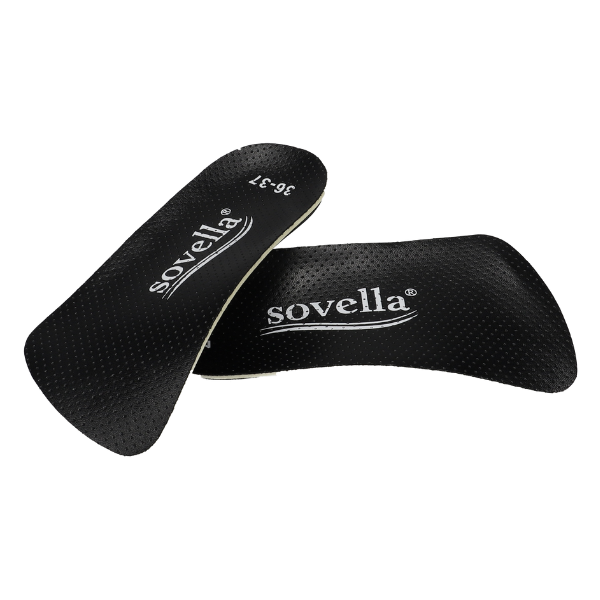 Lucky Feet Shoes Sovella S2000 3/4 Dress Arch Supports showing curved orthotic inserts for arch support and comfort.