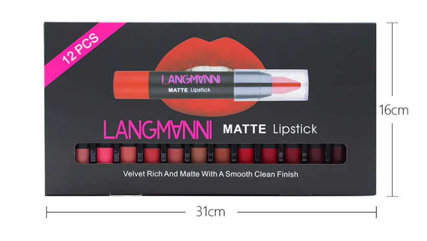 Matte Non-Stick Lipstick and Gloss Set