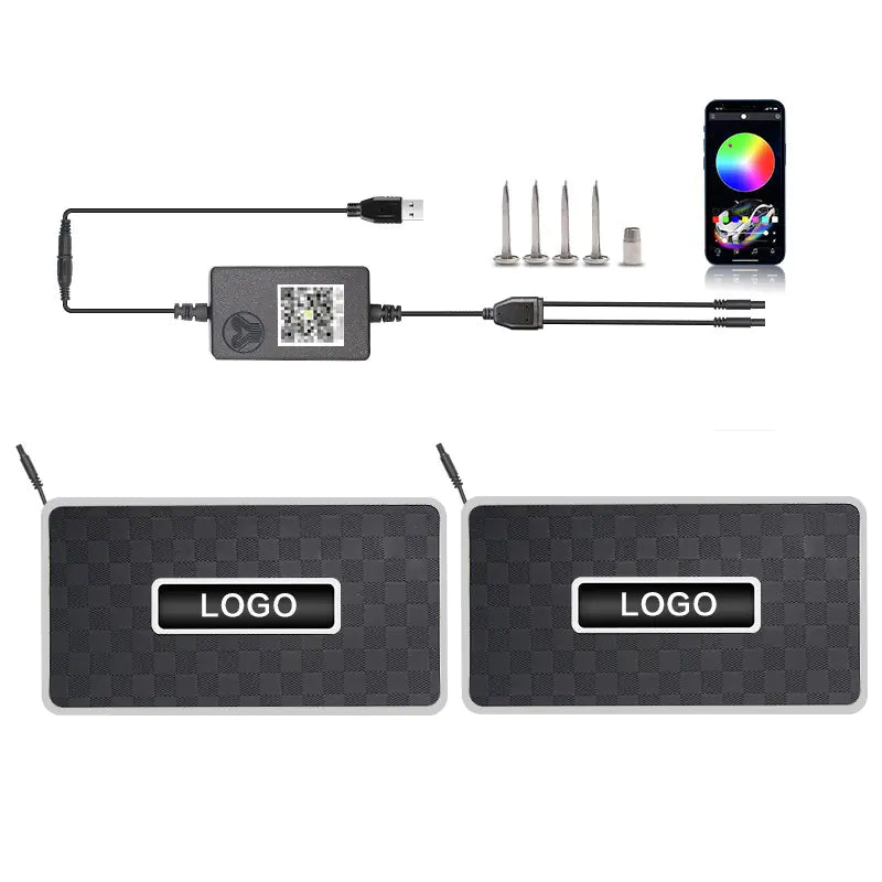 Car LED Foot Mat Ambience Light Bluetooth RGB