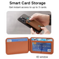 NNEDSZ Dark Purple MagSafe Magnetic Wallet with Stand - PU Leather Card Holder for iPhone