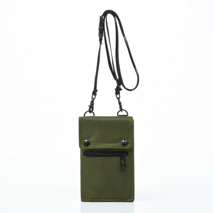 NNEDSZ green water-resistant nylon crossbody bag for women, compact travel wallet with space for phone and cards, stylish and functional