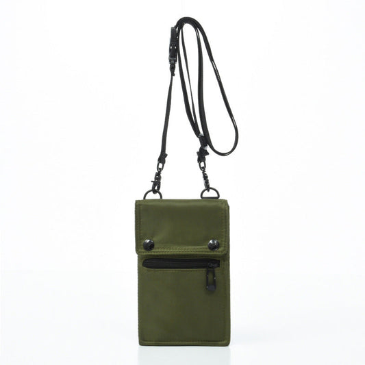 NNEDSZ green water-resistant nylon crossbody bag for women, compact travel wallet with space for phone and cards, stylish and functional