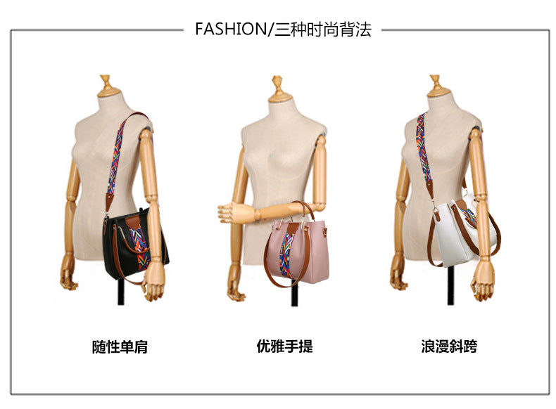 NNEDSZ brown 4-piece women's handbag set with tote, shoulder bag, clutch, and wallet made of stylish PU leather.