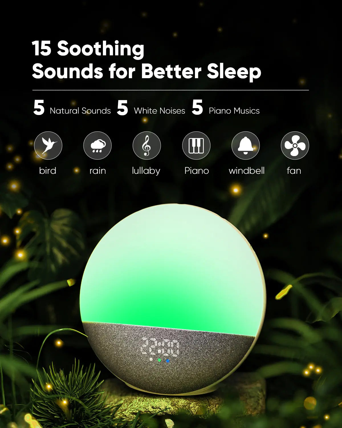 White Noise Bluetooth Audio RGB Speaker