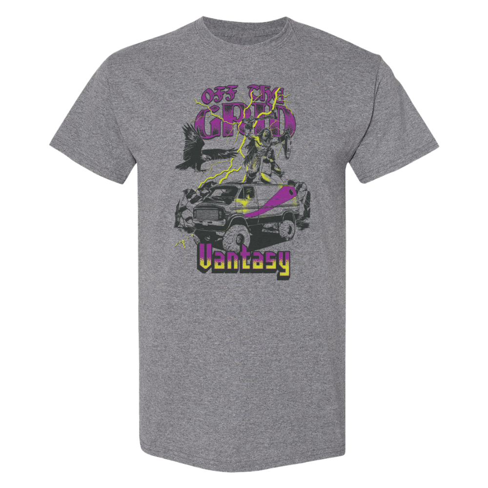 Off The Grid Surplus Vantasy T-Shirt featuring a stylish graphic design on a comfortable cotton fabric.