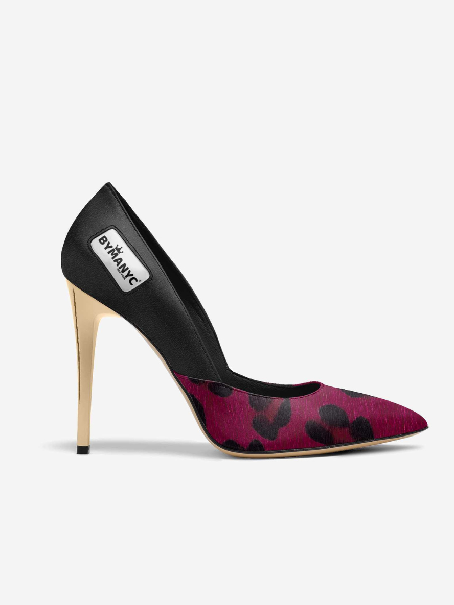 Vegan women's stiletto shoe by BYMANYC New York from the NOMAD Luxe collection, featuring sleek design and high heel.