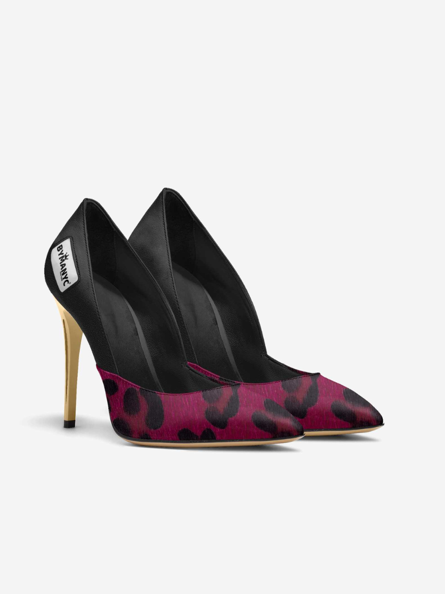Vegan women’s stiletto shoe by BYMANYC New York from the NOMAD Luxe collection, featuring elegant design and sleek silhouette.