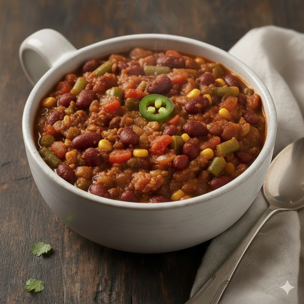 Vegan Vegetable Chili Meal