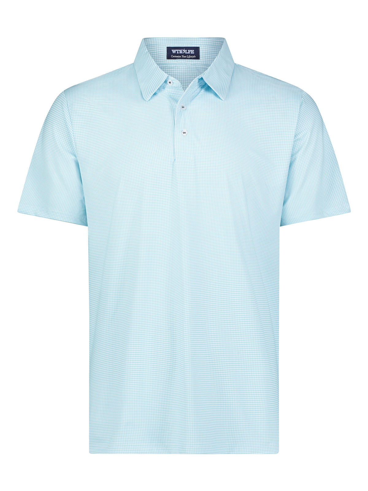 White Water Life Vineyard Polo in mist green, casual men's polo shirt with a classic collar and short sleeves.