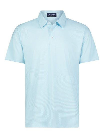 White Water Life Vineyard Polo in mist green, casual men's polo shirt with a classic collar and short sleeves.