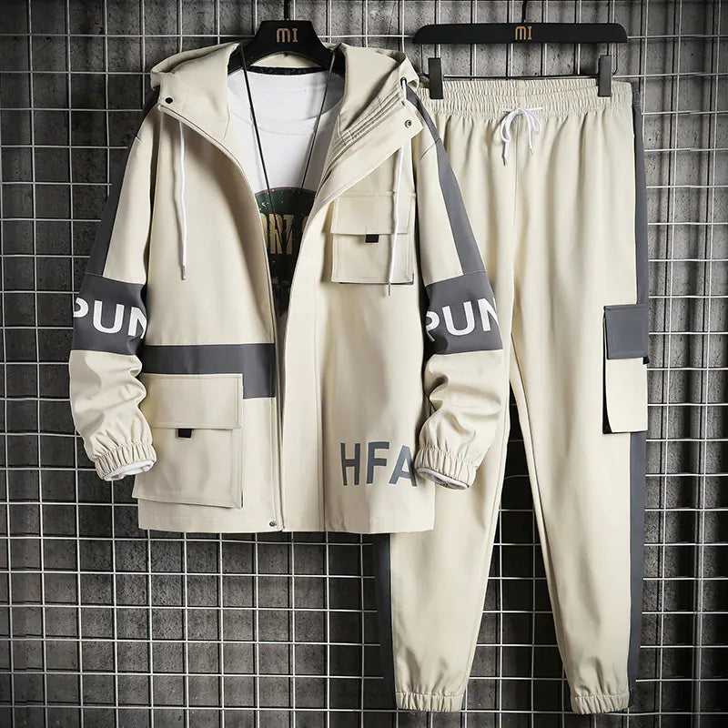 Men's Casual Sports Jacket Set - Spring/Fall Style