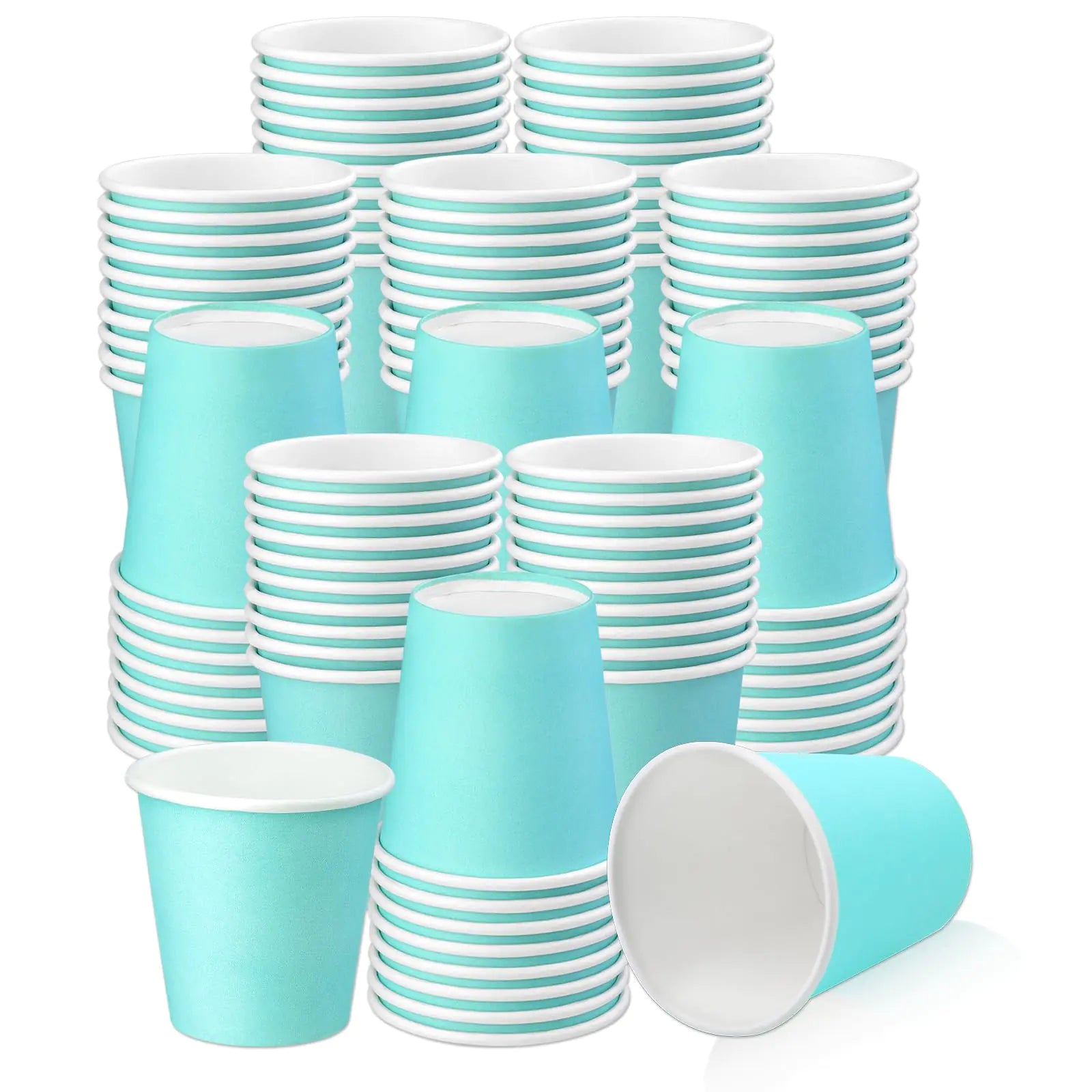 Iuuidu 3 oz Paper Cups 100 Pack Blue Bathroom Paper Cups 3oz Mouthwash Cups Small Paper Cups Bath Paper Cups Rinse Cups for Home Office Wedding Travel