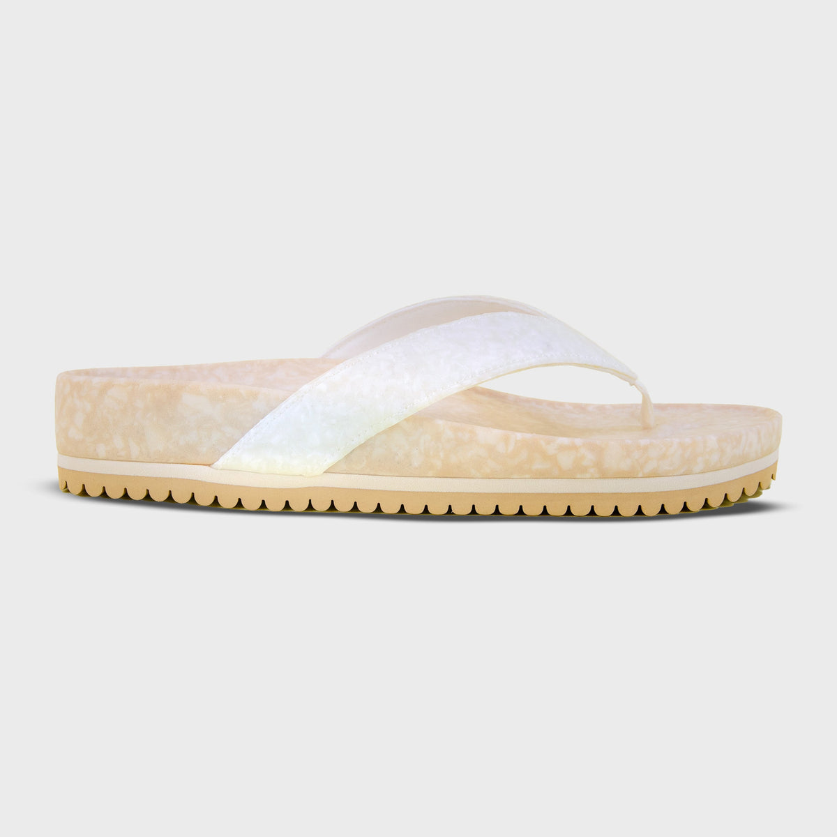 Fleks West Beach Flip Flop in oatmeal color, featuring a simple slip-on design and cushioned sole for comfortable casual wear.