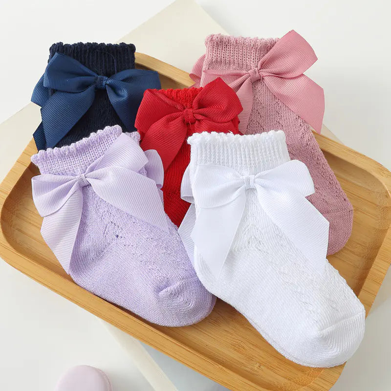 Bowknot Baby Socks for 0-4 Years - Princess Style