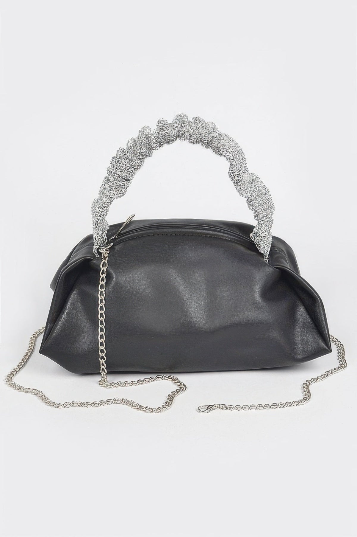 Women’s Cala d’En Serra handbag by BYMANYC ® New York, stylish black bag with gold accents, from the new Paris collection.