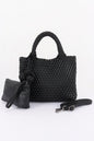 Women's Tote Bag Braided Vegan Leather BYMANYC ® New York CONTEMPORARY WOVEN SHOPPER PURSE - New Collection