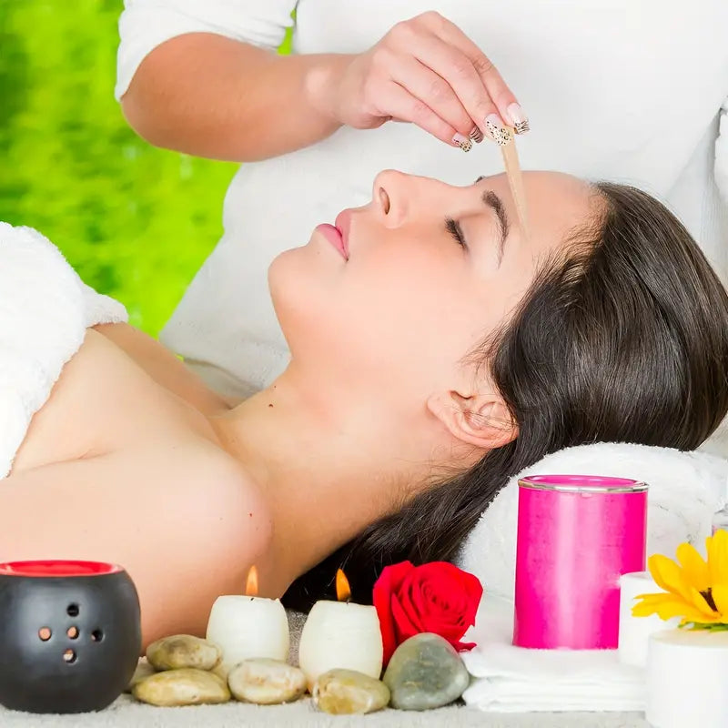 200 Pcs Wooden Eyebrow Wax Sticks Applicator Tongue Depressors for Precise Hair Removal