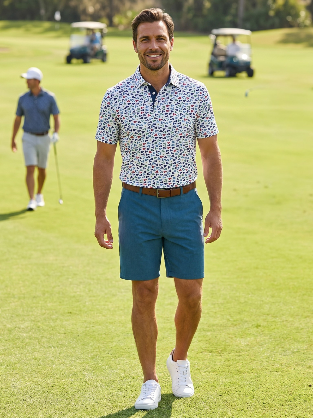 White Water Life Bayport Lightweight Shorts, casual men's shorts with breathable fabric and a relaxed fit, displayed on a model.