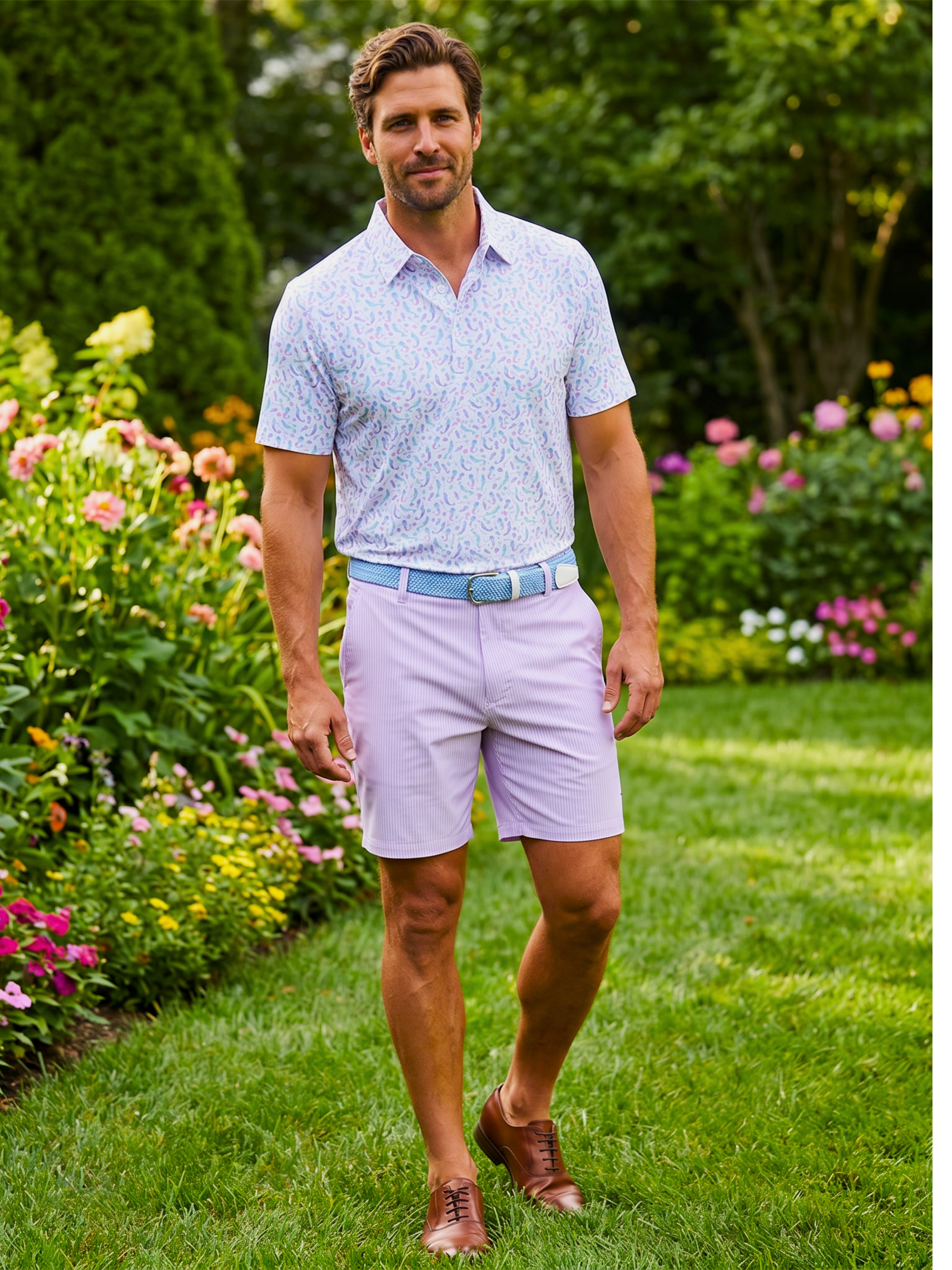 White Water Life Mermaid Polo shirt featuring a colorful mermaid design on a casual polo style for women.