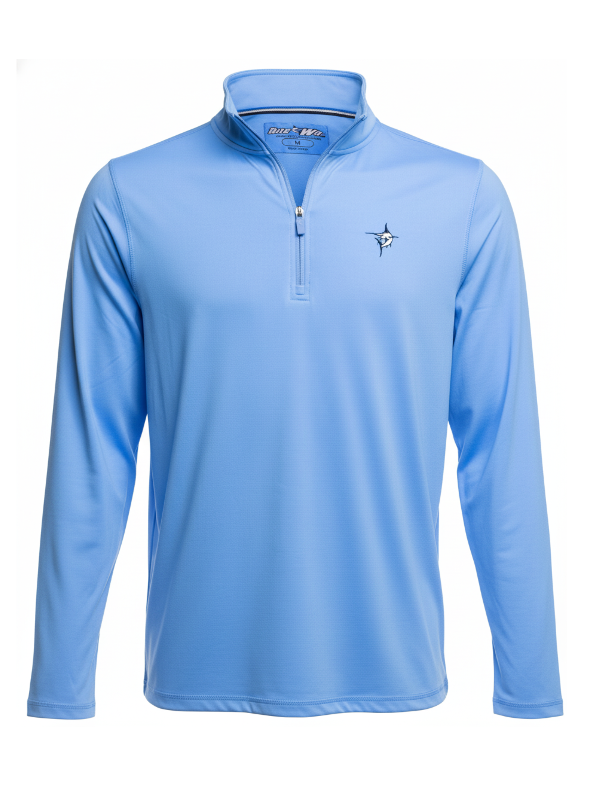 White Water Life Montauk quarter zip midweight comfort sweater in neutral color, showing the zipper and fabric texture.