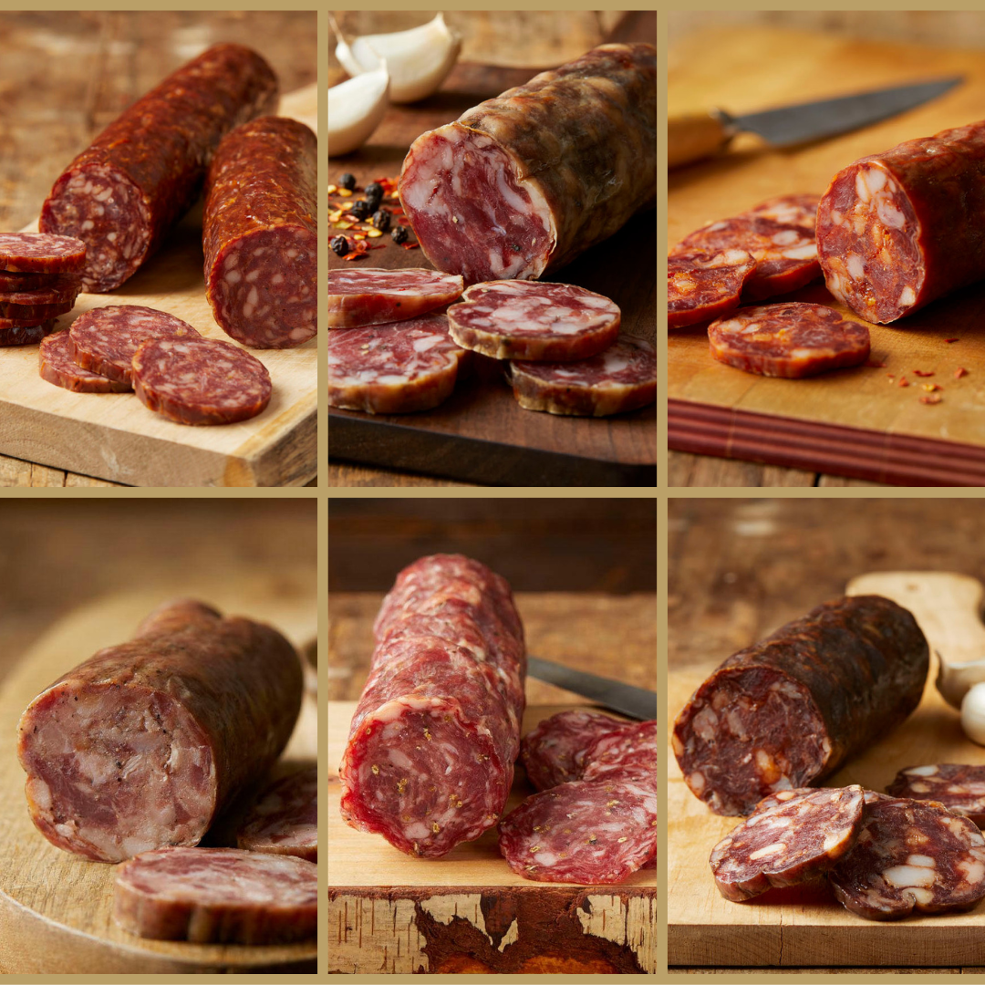 Gastros Craft Meats weekender set with six assorted meat products, displayed in a clear, organized presentation.