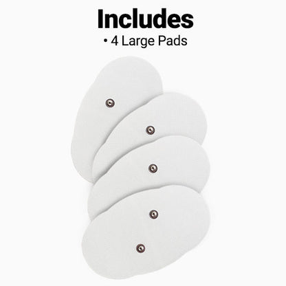 iReliev wireless large single pads refill kit with off-white replacement pads for TENS and EMS therapy devices.