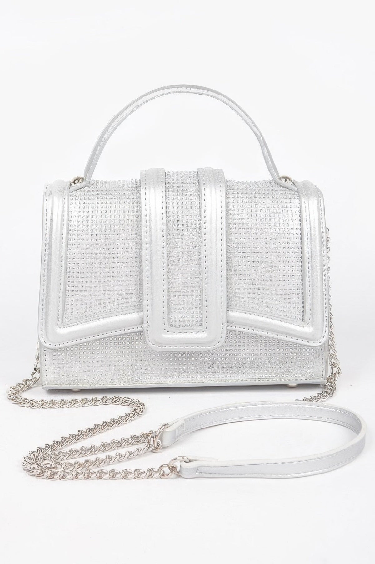 Women's handbag from BYMANYC ® New York Empire collection, stylish black leather handbag with gold accents.