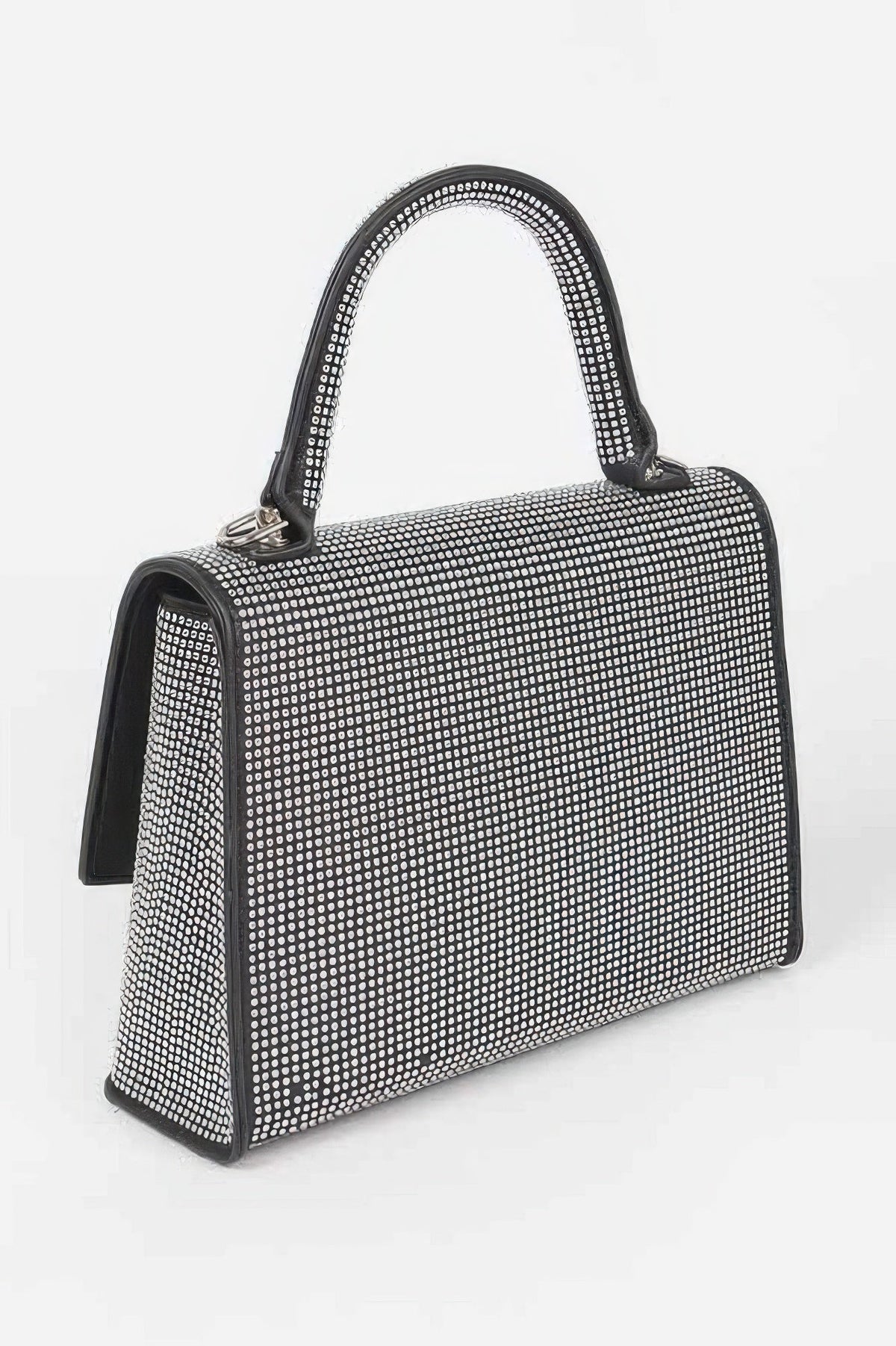 Women's Murray Hill hotfix rhinestone clutch bag by BYMANYC New York, featuring sparkling rhinestones and a sleek design.