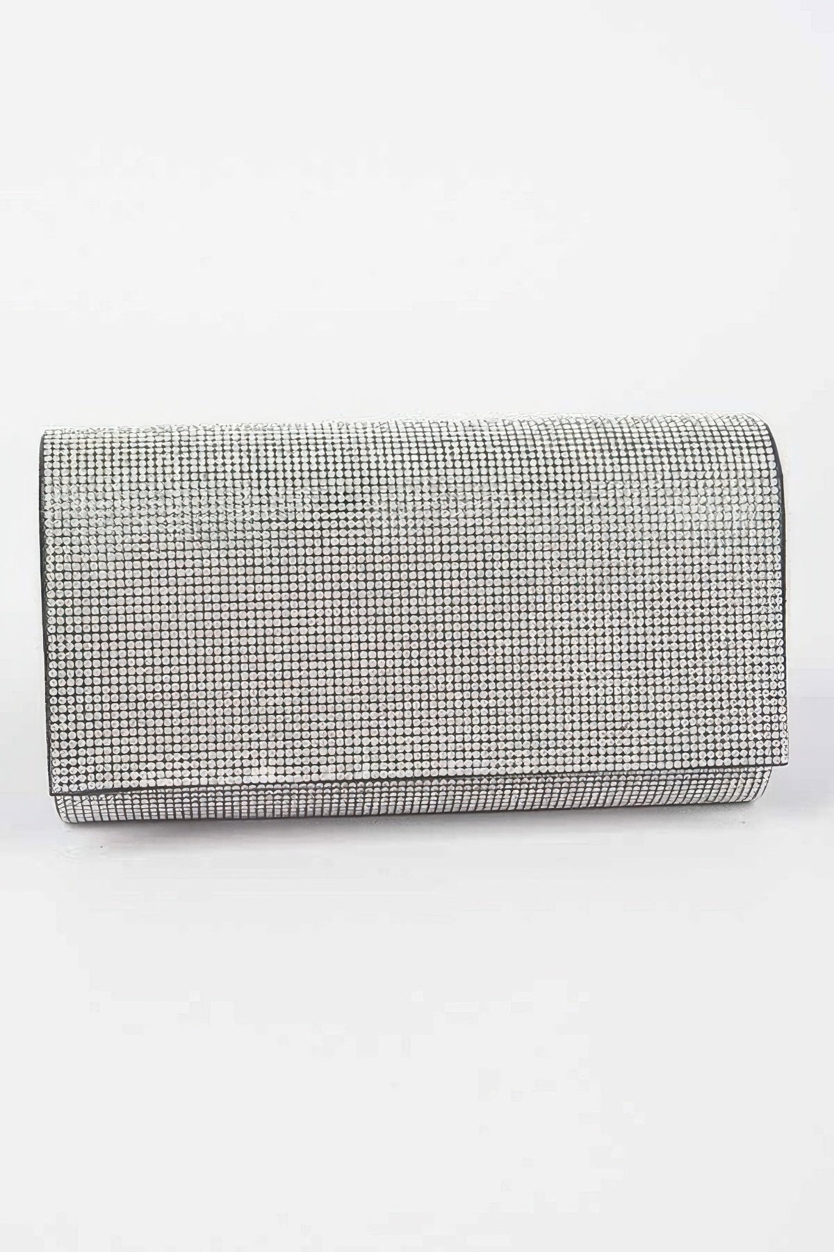 Women's rhinestone clutch handbag by BYMANYC New York, featuring sparkling embellishments and a sleek, compact design.