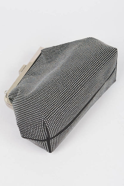 Women's rhinestone frame clutch handbag by BYMANYC New York, featuring a chic design and elegant rhinestone details.