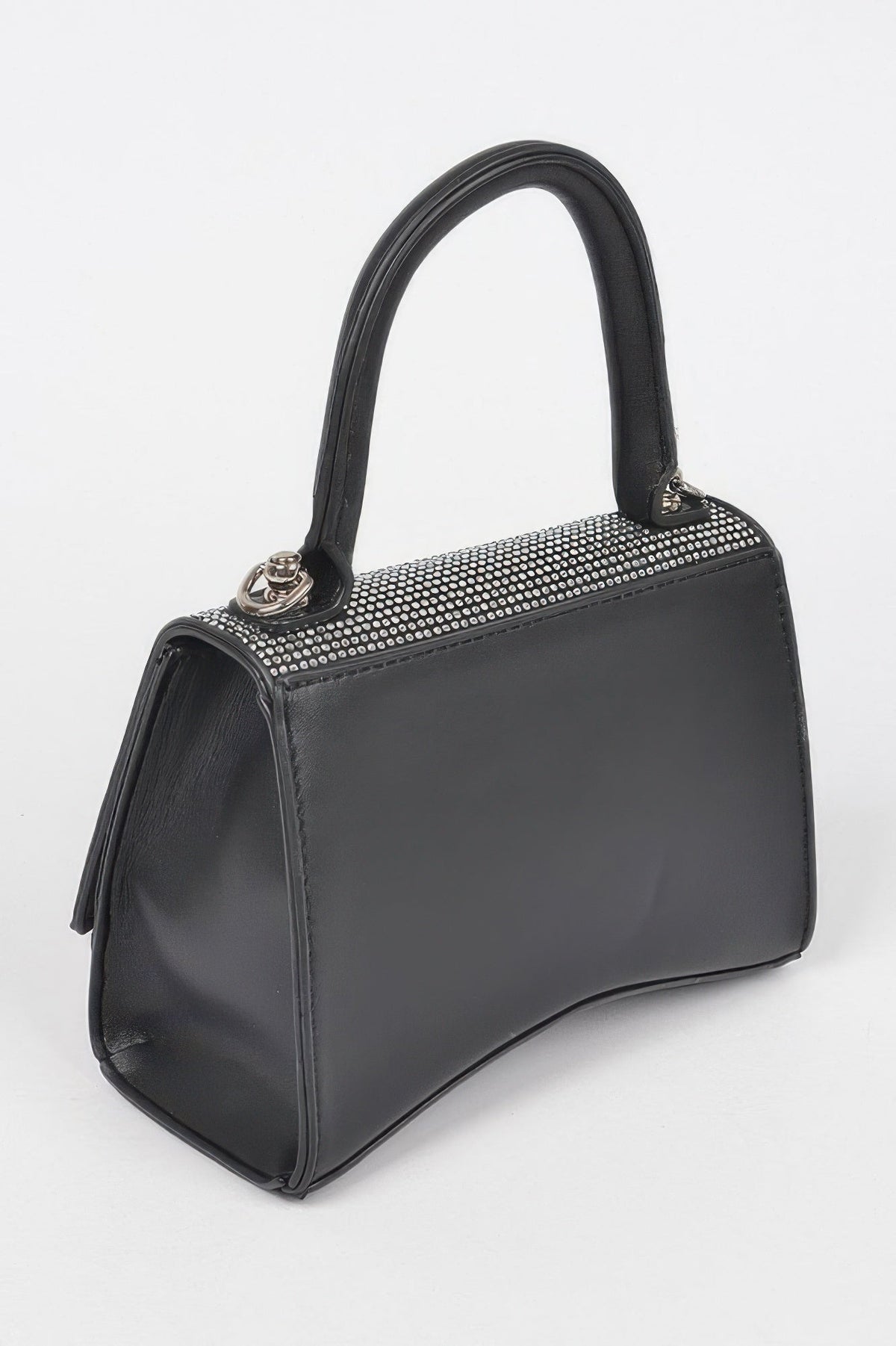 Women's rhinestone top handle handbag from BYMANYC New York, stylish GRAMERCY design with elegant embellishments.