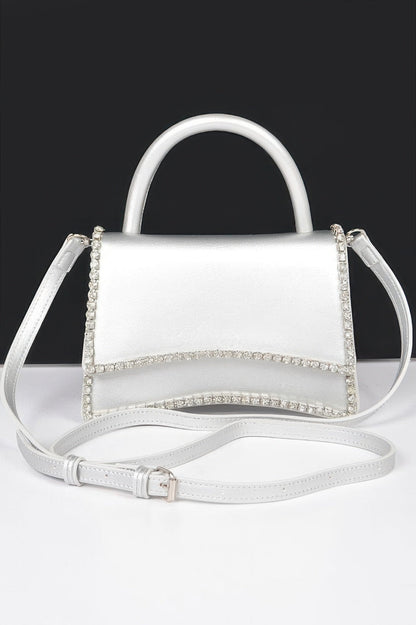 Women's top handle flap handbag by BYMANYC New York featuring a stylish design and elegant leather material.