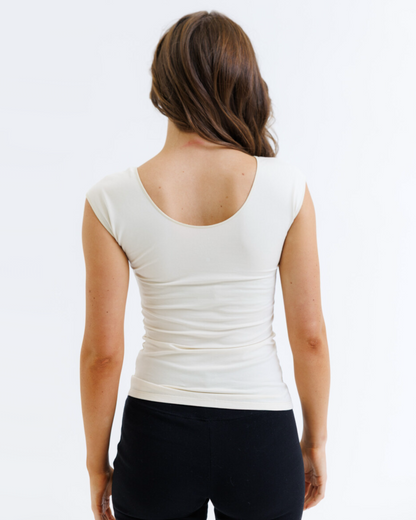 A Downeast Wonder Tee in soft fabric, displayed flat with short sleeves and a classic crew neckline on a plain background.